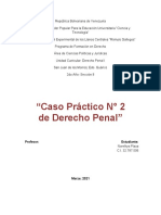 Caso Práctico #2, Derecho Penal (Norelkys Plaza, 2do Año Sección 9)