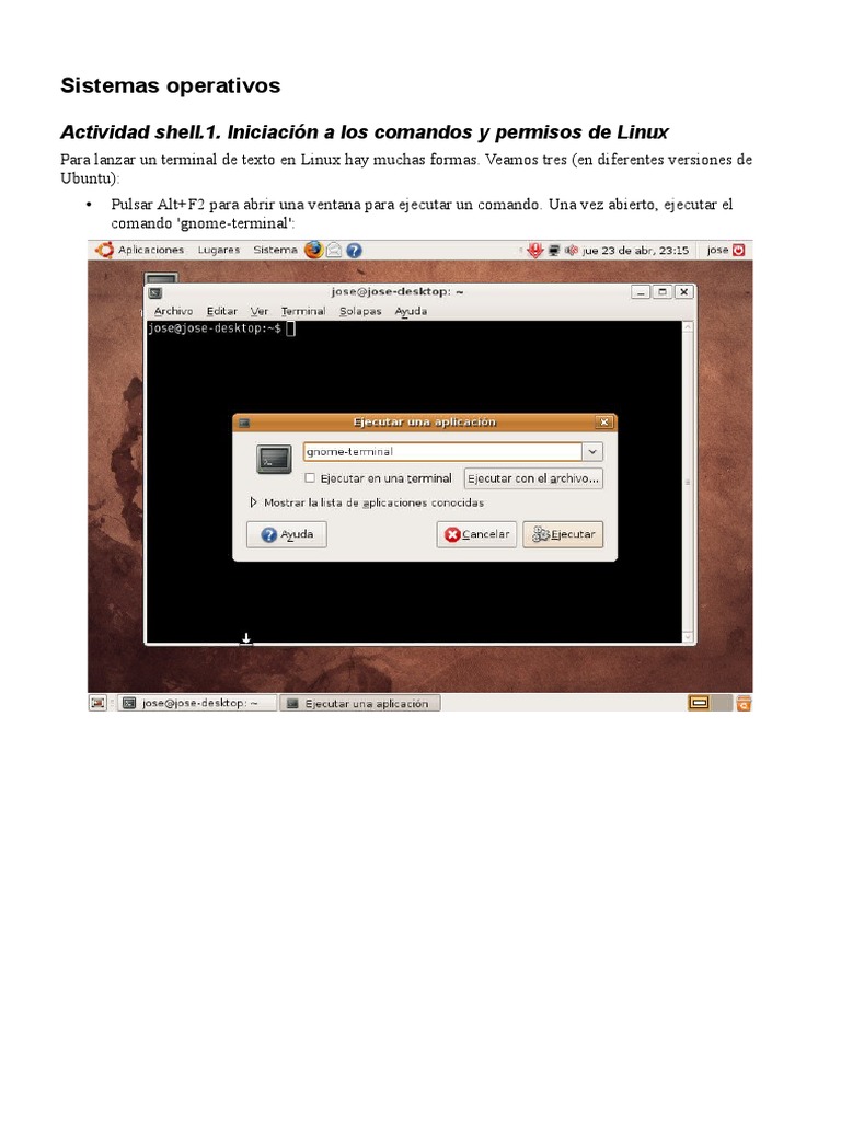 Actividad Shell.01. Iniciación A Los Comandos y Permisos de Linux | PDF ...