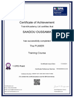 PUWER Certificate