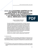 Dos Aplicaciones Empíricas de Las Redes Neuronales Artificiales A La Clasificación Y La Predicción Financiera en El Mercado Español