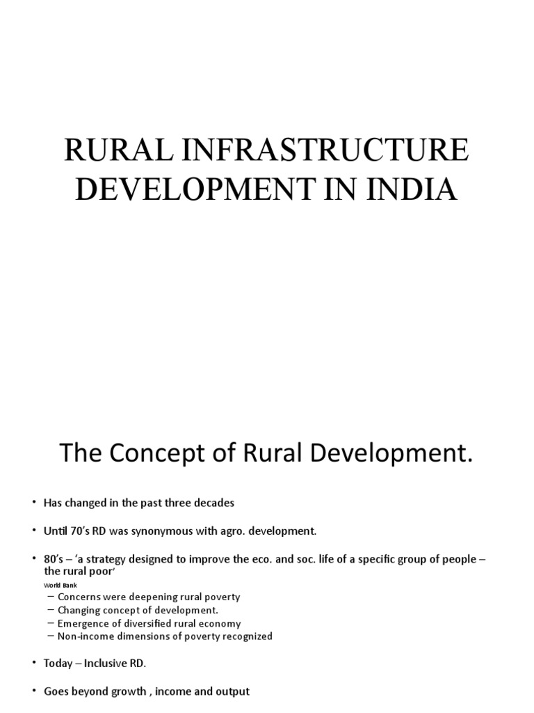 Rural Infrastructure Development in India | PDF | Poverty | Poverty ...
