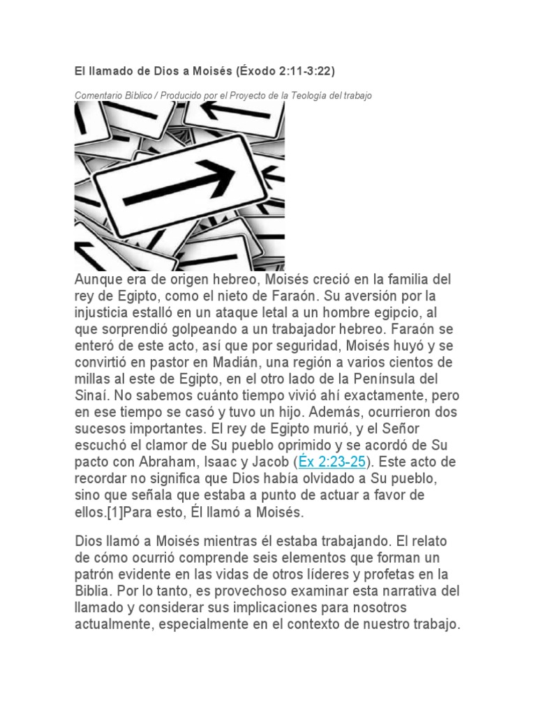 El Llamado de Dios A Moisés | PDF | Gente de la Torá | Moisés