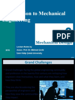 Introduction to Mechanical Engineering Grand Challenges