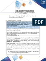 Guía de actividades y Rúbrica de evaluación - Unidad 1 - Paso 2 - Contextualización del proyecto