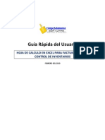 Guía rápida Excel facturación control inventarios