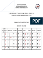 Gabarito Oficial Definitivo - Pse 2018-2 - Educação Do Campo