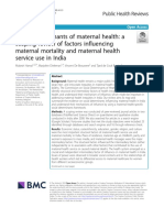 Social Determinants of Maternal Health: A Scoping Review of Factors Influencing Maternal Mortality and Maternal Health Service Use in India