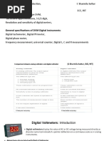 Digital Voltmeters: Introduction, C Sharmila Suttur