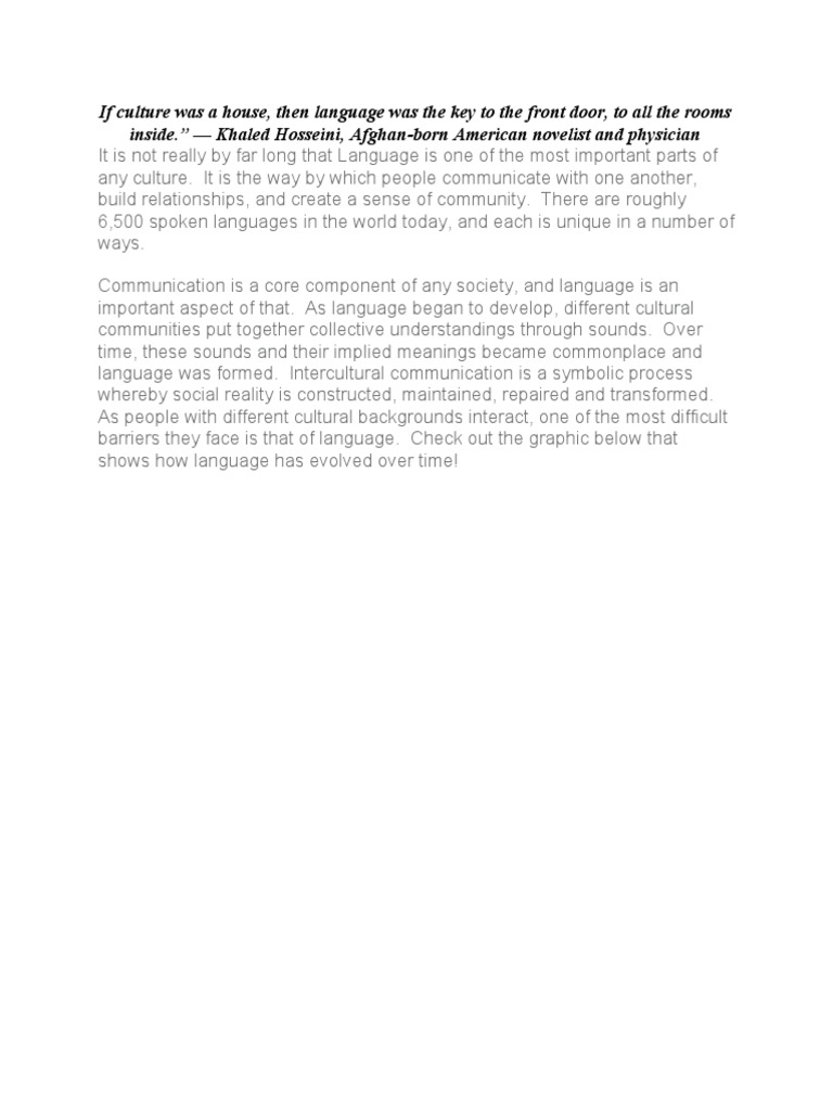 The Role of Language in Culture | PDF | Language Arts & Discipline