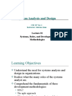 System Analysis and Design: Systems, Roles, and Development Methodologies