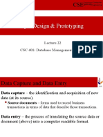 Input Design & Prototyping: CSC 401: Database Management System