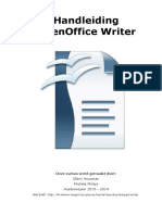 Handleiding OpenOffice Writer