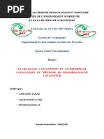 LE CRAQUAGE  CATALYTIQUE  ET  LE REFORMAGE CATALYTIQUE  ET  METHODE  DE  REGINERATION DE CATALYSEUR