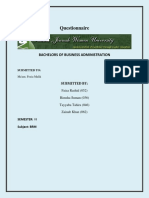 Questionnaire Format PDF