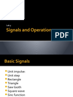 Signals and Operations