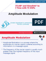 Amplitude Modulation: From Matlab and Simulink To Real Time With Ti Dsps