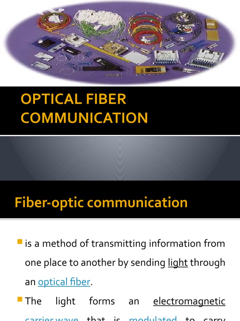 Optical Fiber Communication Overview | PDF | Optical Fiber | Fiber ...