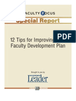 12 Tips For Improving Your Faculty Development Plan: Leader