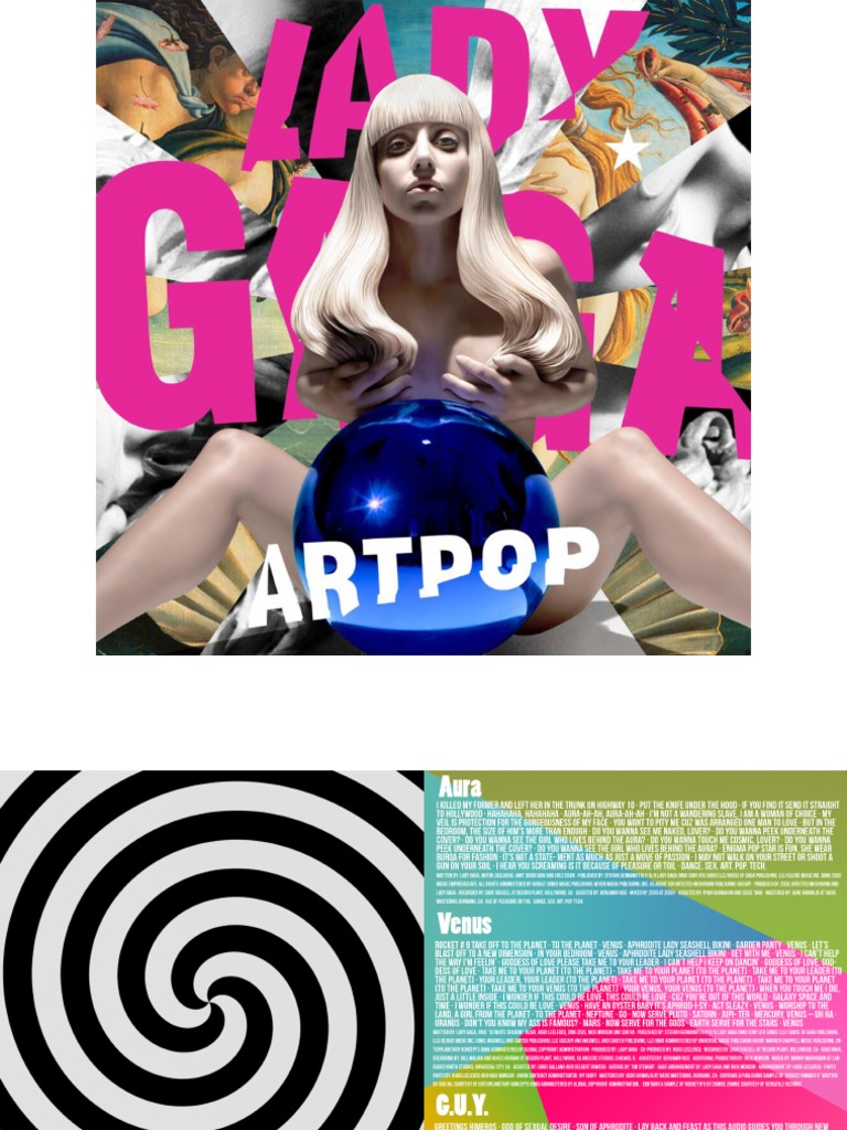 Official ARTPOP Lyric Booklet | PDF, image size:768x1024