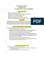 International Finance Chapter Four Foreign Exchange Rate: Theory and Markets