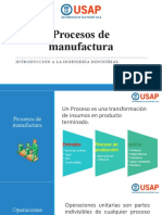 Procesos de manufactura y operaciones unitarias