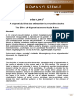 GOFFMAN, E. (1981) Stigma És Szociális Identitás (a Stigmatizáció Hatása a Társadalmi Szerepváltozásokra)