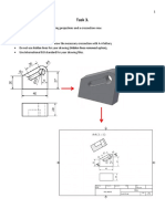 3.task - Build 3D Model and 2D Drawing (Including Crossection View)