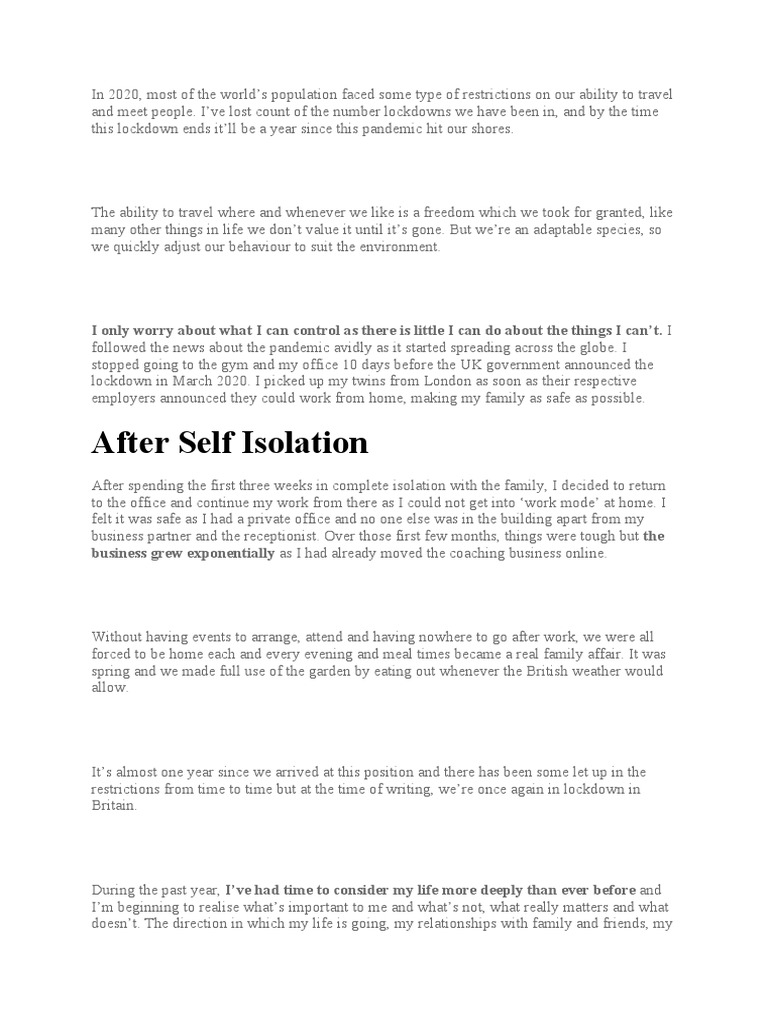 10 Things I've Learnt in Lockdown | PDF | Lifestyle