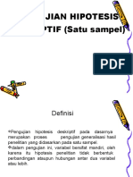 PENGUJIAN HIPOTESIS DESKRIPTIF (Satu Sampel)