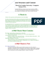 PHD Thesis Structure and Content