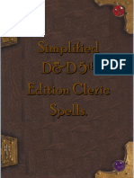 Simplified Cleric Spells