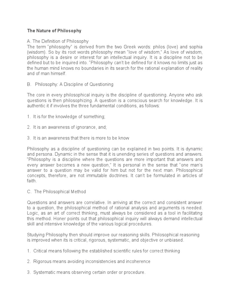 The Nature of Philosophy | PDF | Noble Eightfold Path | Phenomenology ...