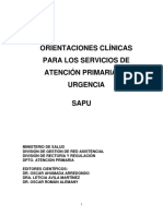Orientaciones clínicas para los Servicios de Atención Primaria de Urgencia (SAPU