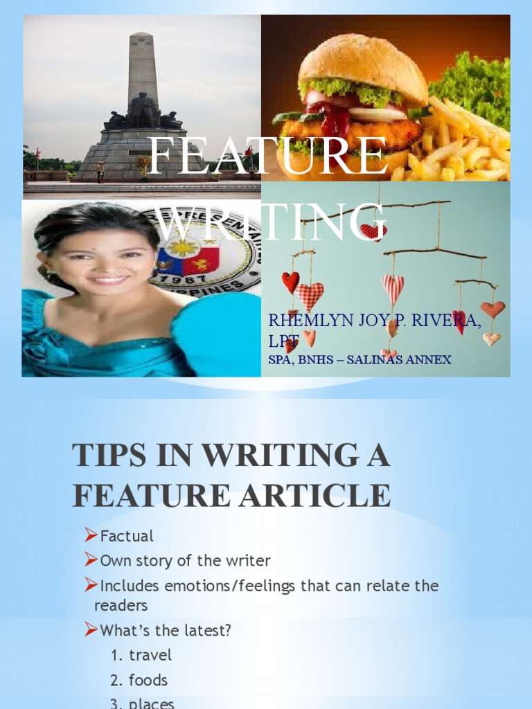 Tips for Writing Engaging Feature Articles | PDF | Social Science ...