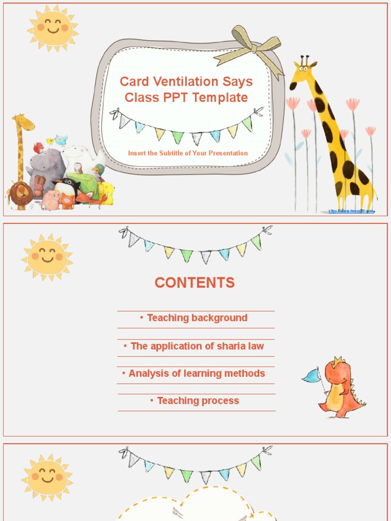 Card Ventilation Says Class PPT Template: Insert The Subtitle of Your ...