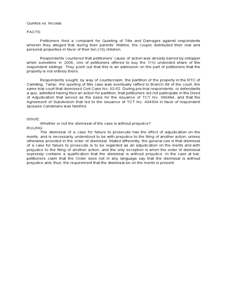 Rule 173 Quintos vs. Nicolas PDF