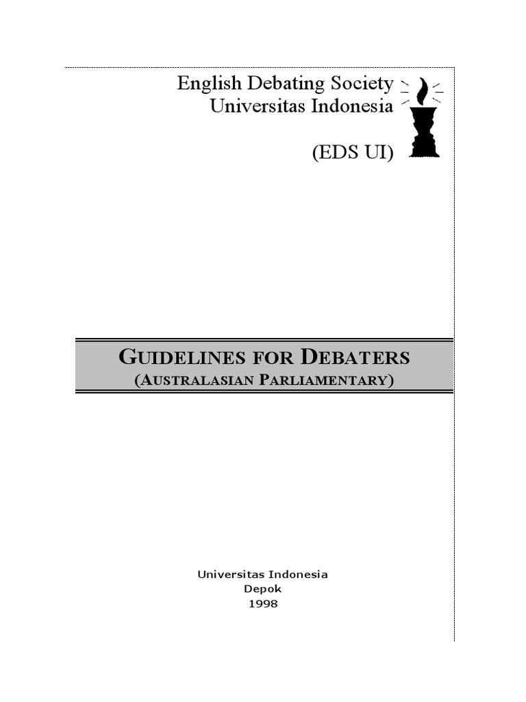 EDS UI Debating Guidelines | PDF | Argument | Logic