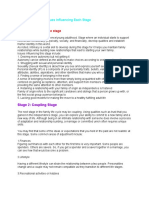 Stage 1: Independence Stage: Family Life Cycle: Issues Influencing Each Stage