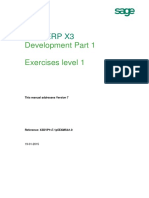 Sage ERP X3: Development Part 1 Exercises Level 1