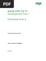 Sage Erp X3 V7: Development Part 1 Exercises Level 2