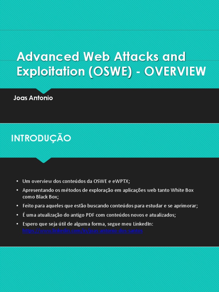 Offensive Security and Web Exploitation 2 | PDF | Engenharia da ...