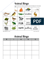 Animal Bingo: Scales