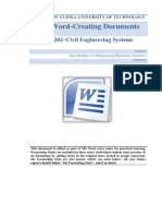 CE 202 MS Word - Creating Documents & Formatting - GW Edited