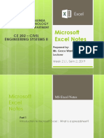 Introduction To Microsoft Excel-Outline & Objectives