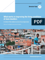 What Works in Improving The Living Conditions of Slum Dwellers