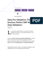 Data Pre-Validation TOOL - Envision Perfect SAP Master Data Validation