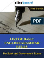 List of Basic English Grammar Rules: Free E-Book