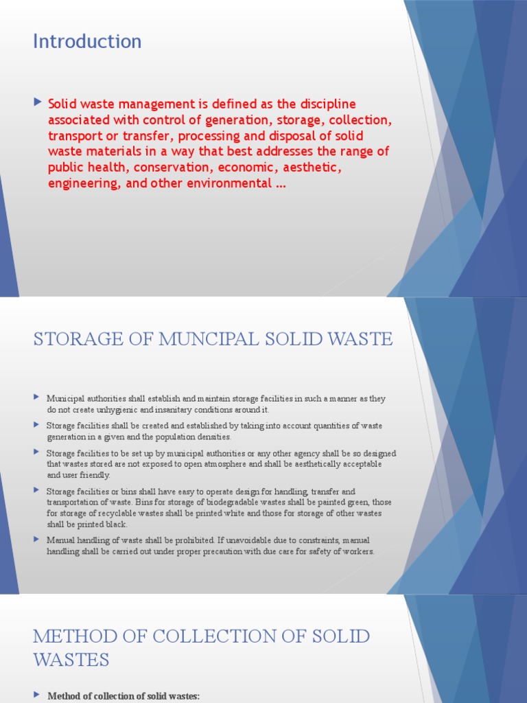 Solid Waste Management Practices | PDF | Municipal Solid Waste | Waste