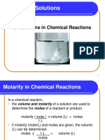 Chapter 4 Solutions: 5. Solutions in Chemical Reactions