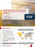 Developing Manufacturing Capabilities To Support Local Content in Indonesia Solar PV Industry